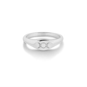 New size 5 sigil ring, sterling silver, triple moon, pagan, Wiccan, witch